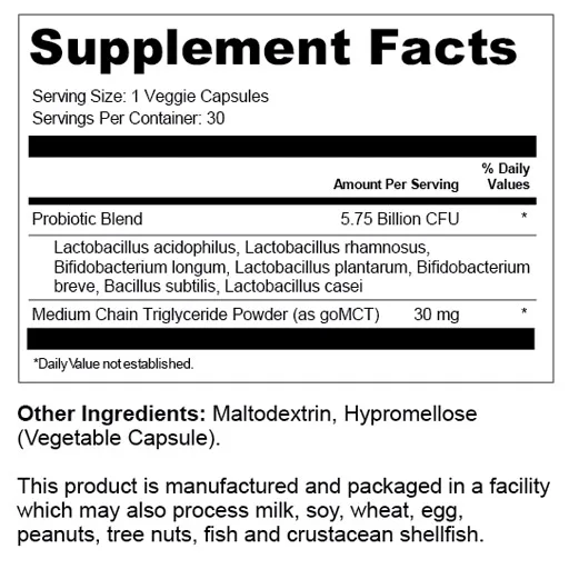 Promos Town 3 Probiotic ingredients